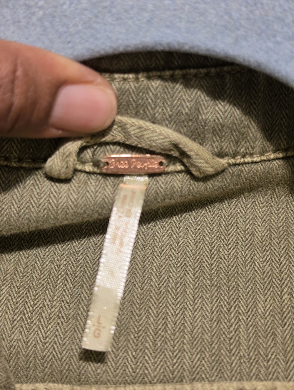 Women's Olive Green Utility Jacket L - Picture 7 of 8